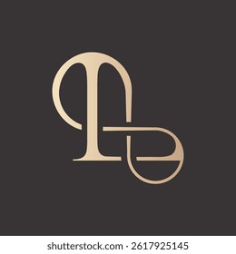 Luxuoso e bonito logotipo letra L. Feito de letra L serif então combinado com símbolo infinito que parece limpo com linhas curvas estéticas. Logotipo clássico moderno perfeito para empresa de moda, etc.