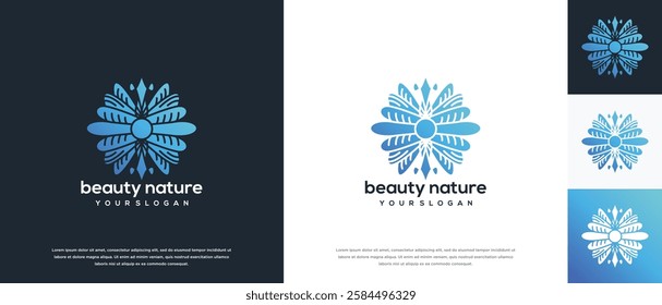 Luxurious beauty floral logo design. Flower logo template. Beauty logo symbol icon