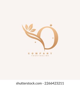 Luxurious beauty o logo with floral decoration. monogram initial letter o. suitable for logos of beauty, spa, salon, boutique, fashion, women, business, company, nature, etc