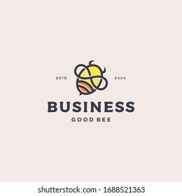 Luxuriöses Bienenlogo-Design, Vektorgrafik