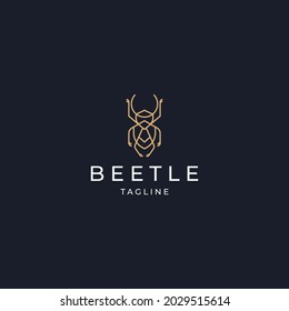 Luxurious beetle logo icon design template flat vector