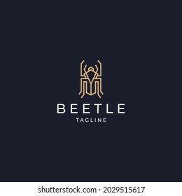 Luxurious beetle logo icon design template flat vector