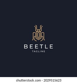 Luxurious beetle logo icon design template flat vector
