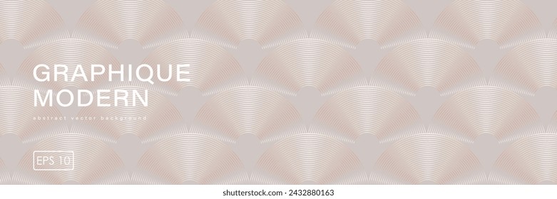 Diseño de vectores abstracto beige de lujo con efecto de textura de oro rosa. Fondo abstracto con círculos para la decoración, papel pintado, diseño de portada, carteles y banners.