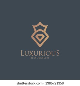 Luxurious Best Jewelers Logo - Vector logo template