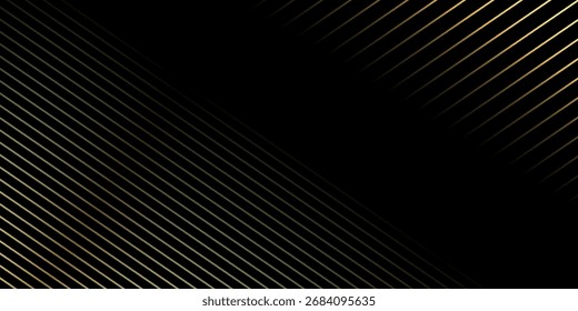 Luxuriöser schwarzer abstrakter Hintergrund mit eleganter goldener Linienmuster Dekoration. Premium-Design-Illustration für Hochzeiten, VIP-Cover-Vorlagen, große Öffnungen, Flyer und Galas. EPS 2