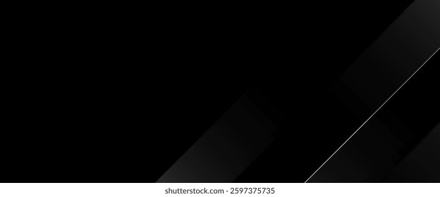 A luxurious black abstract background featuring dark geometric forms and luxurious lines. modern eps10
