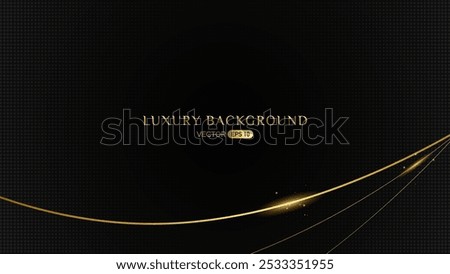 A luxurious black background featuring elegant golden lines. The design is sleek and modern, suitable for high-end branding or promotional materials.