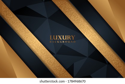 Luxurious black background with line gold