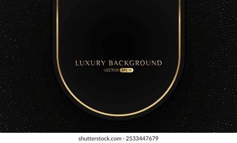 A luxurious black background with a smooth, elegant design. The backdrop is adorned with subtle golden dots, enhancing the opulent feel.