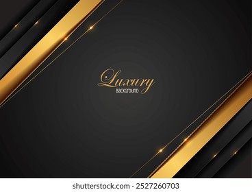 Luxurious Black and Gold Background, Shimmering Diagonal Lines for Branding, Text Placement, Perfect for Elegant Product Advertisements