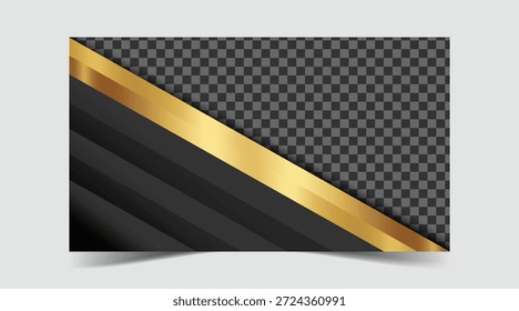 Lujosa forma de elemento de marco de oro negro