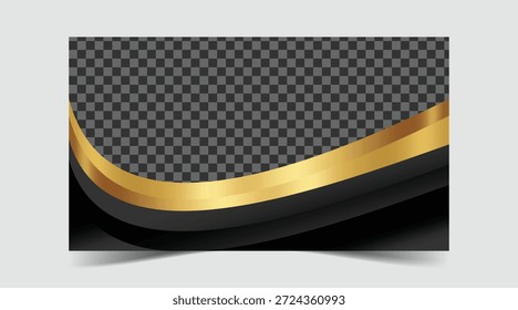 Lujosa forma de elemento de marco de oro negro