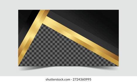 Lujosa forma de elemento de marco de oro negro