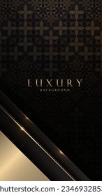 Luxurious Black and Gold Patterned Background, Stylish Phone Wallpaper with Elegant Design, Abstract Geometric Art for High Definition Phone Wallpaper