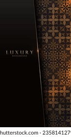 Fondo de fondo lujoso con estampado negro y dorado, Elegante tapiz de teléfono con diseño elegante, arte geométrico abstracto para papel tapiz de teléfono de alta definición