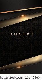 Luxurious Black and Gold Patterned Background, Stylish Phone Wallpaper with Elegant Design, Abstract Geometric Art for High Definition Phone Wallpaper