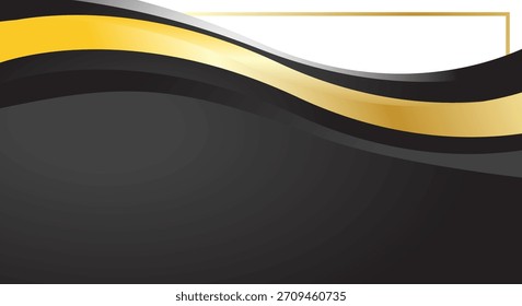 Luxurious black and gold wave background perfect for certificates awards