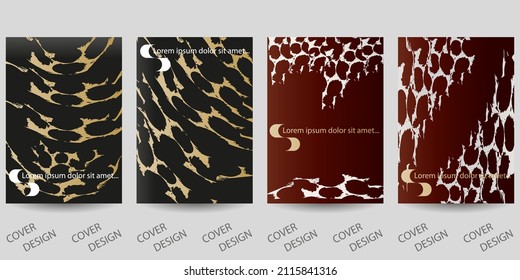 Luxurious black, gold, white, wine backgrounds set. Colorful geometric art pattern with glitter grunge texture . For printing on covers, brochure, sales, flyers, menu. modern design. Vector.