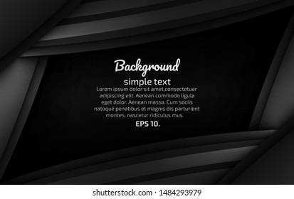 Luxurious black and gray abstract vector background image Modern geometric design concepts
