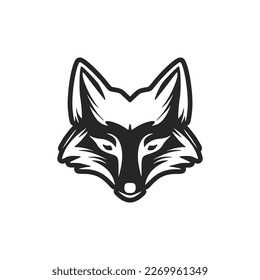 Luxurious black and white fox logo vect. for your business' branding.