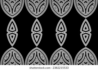 Luxurious Black and white gradient mix pattern of modern Chinese oriental Java traditional classic borneo flowers circle art