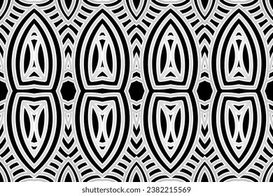 Luxurious Black and white gradient mix pattern of modern Chinese oriental Java traditional classic borneo flowers circle art