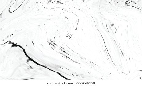 Luxuriöser, schwarz-weißer, flüssiger, gewellter Marmorhintergrund. Trendfarbene Hintergründe für Cover-Designs, Einladungen, Gehäuse, Packpapier.