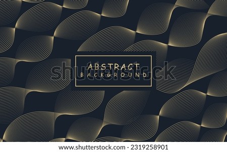 Luxurious blending waving lines pattern black gold background , wallpaper , presentation , tiles Vector design