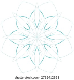 Luxurious blooming mandala flower with mesmerizing symmetry and fine ornamental details inspired by sacred geometric art.
