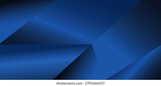 Luxurious blue background with grainy texture. Abstract glowing background modern concept. Minimalist futuristic geometric