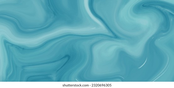 Lujoso diseño de superficie de mármol líquido azul. Resumen del diseño de la superficie de mármol líquido de acrílico azul acuático. Hermoso fondo fluido de pintura abstracta. fragmento de pintura acrílica sobre lienzo.