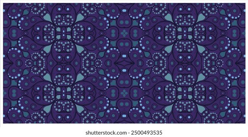 Luxurious blue seamless elegant background design pattern for kitenge, textiles, tiles, wallpaper, and more