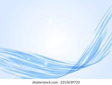 Lujoso fondo de olas azul brillante