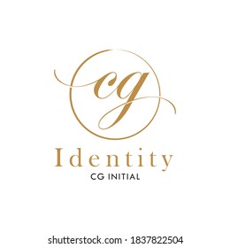Luxurious C And G Letter Or Initial Logo Design