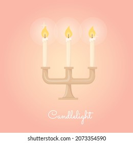 Luxurious candlesticks illuminate beautifully at night
