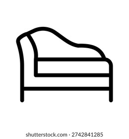 Luxurious Chaise Lounge icon set for living room furniture, relaxation, and interior design