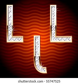 Luxurious characters. White diamonds. l