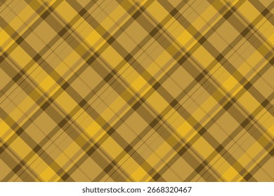 Tejido de Vector de cuadros de lujo, fondo de tartán de tela de semitono. Patrón de cuadros de textura sin costuras de festival en la paleta de colores ámbar y oro antiguo.