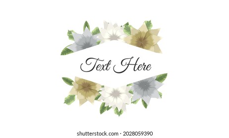 Luxurious color floral frame background with a vintage label. Vector illistration for wedding decoration, women's day, sales, cards, wedding invitations, and other events with paper label badge tag