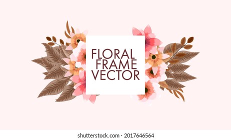 Luxurious colorful floral frames background with a vintage label. Vector illistration for greeting cards, wedding invitations, social media, sales, price, invites, decor