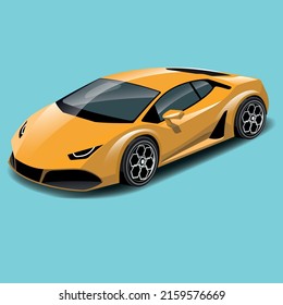 Luxurious colorful hatchback car vectors