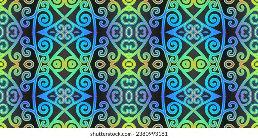 Luxurious colourful gradient modern Chinese oriental simple and aesthetic line art pattern for presentation template background 