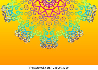 Luxurious colourful gradient modern Chinese oriental simple and aesthetic line art pattern for presentation template background 