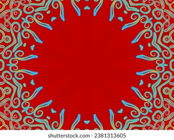 Luxurious colourful gradient modern Chinese oriental simple and aesthetic line art pattern for presentation template background 