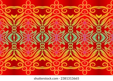 Luxurious colourful gradient modern Chinese oriental simple and aesthetic line art pattern for presentation template background 