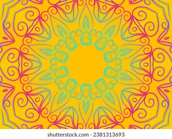 Luxurious colourful gradient modern Chinese oriental simple and aesthetic line art pattern for presentation template background 
