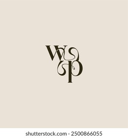 luxurious concept WP dynamic line monogram logo letter elegant wedding