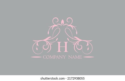 Luxurious creative design of an exquisite logo with the letter H. Template for invitations, labels, business