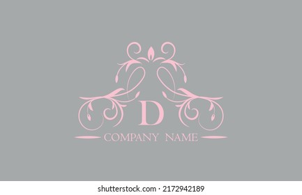 Luxurious creative design of an exquisite logo with the letter D. Template for invitations, labels, business